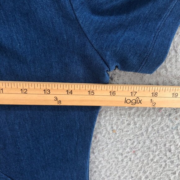 Elie Tahari Dress Womens Extra Small Blue Tshirt Mini Twist Neck Short Sleeve - Picture 7 of 9